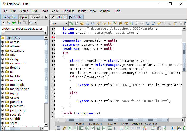 A powerful text and source code editor